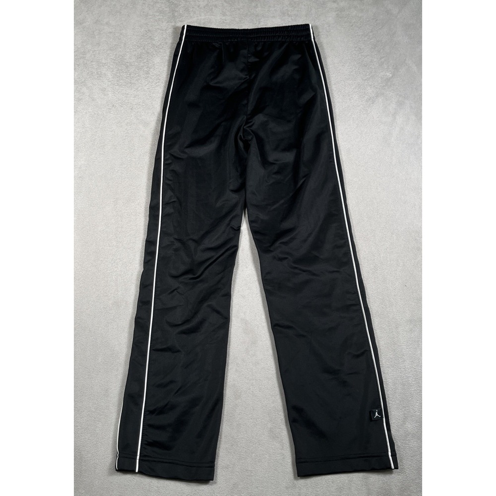 VTG Air Jordan Boy's Size M (10-12yrs) Black‎ Sweatpants White Stripe-EUC - Picture 6 of 10